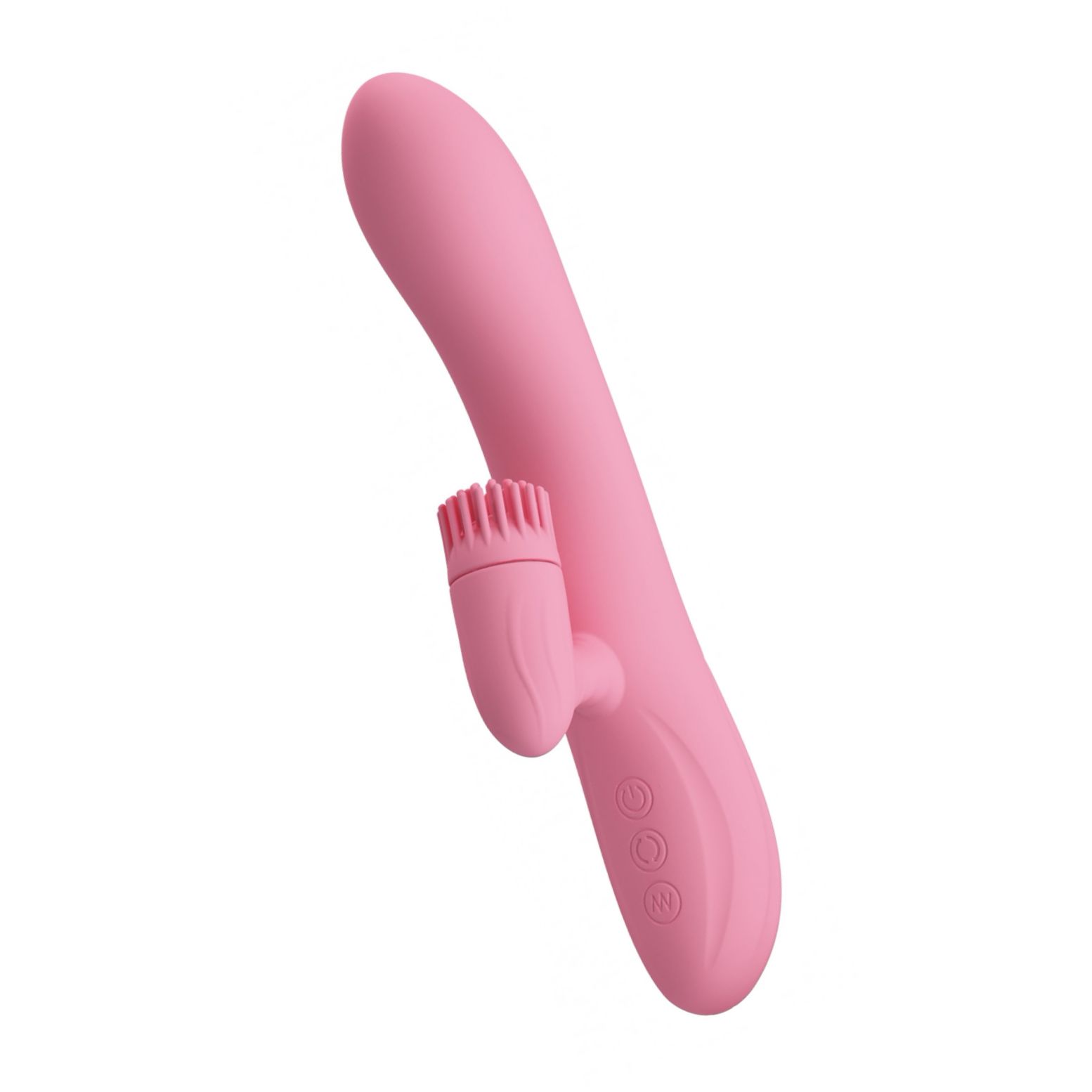 Rabbit Chris Rotativ Reîncărcabil cu Limbă și Braț Pentru Clitoris Roz