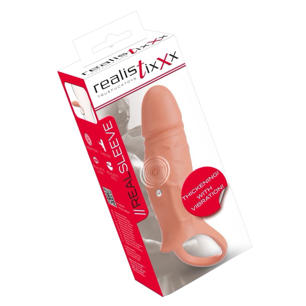 RealSleeve Close Realistixxx, 10 Moduri Reîncărcabil