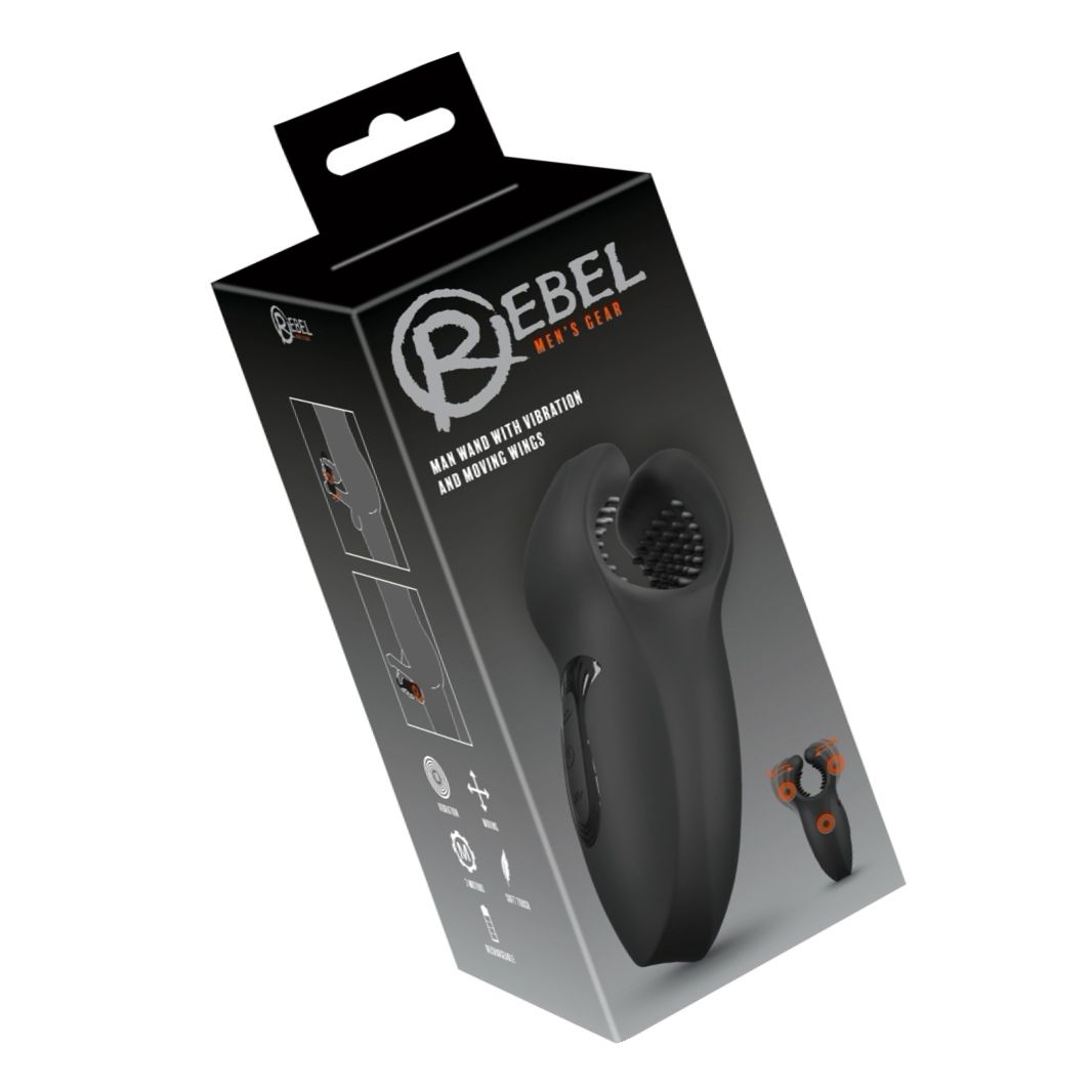 Rebel Man Wand 3 Motoare, 10x10 Moduri, Reîncărcabil