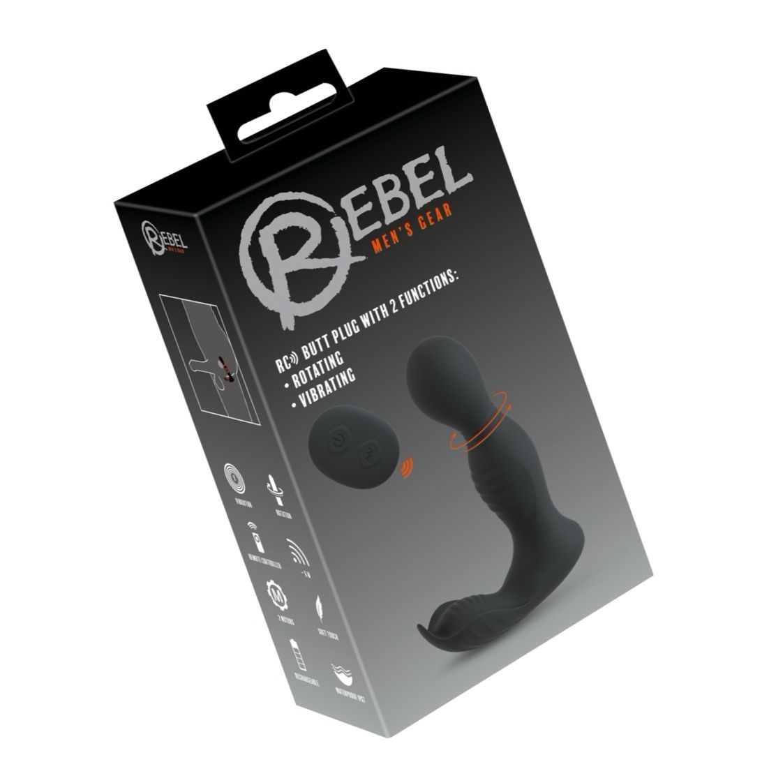 Rebel Plug Anal RC 2 Funcții, Rotativ și Vibrant
