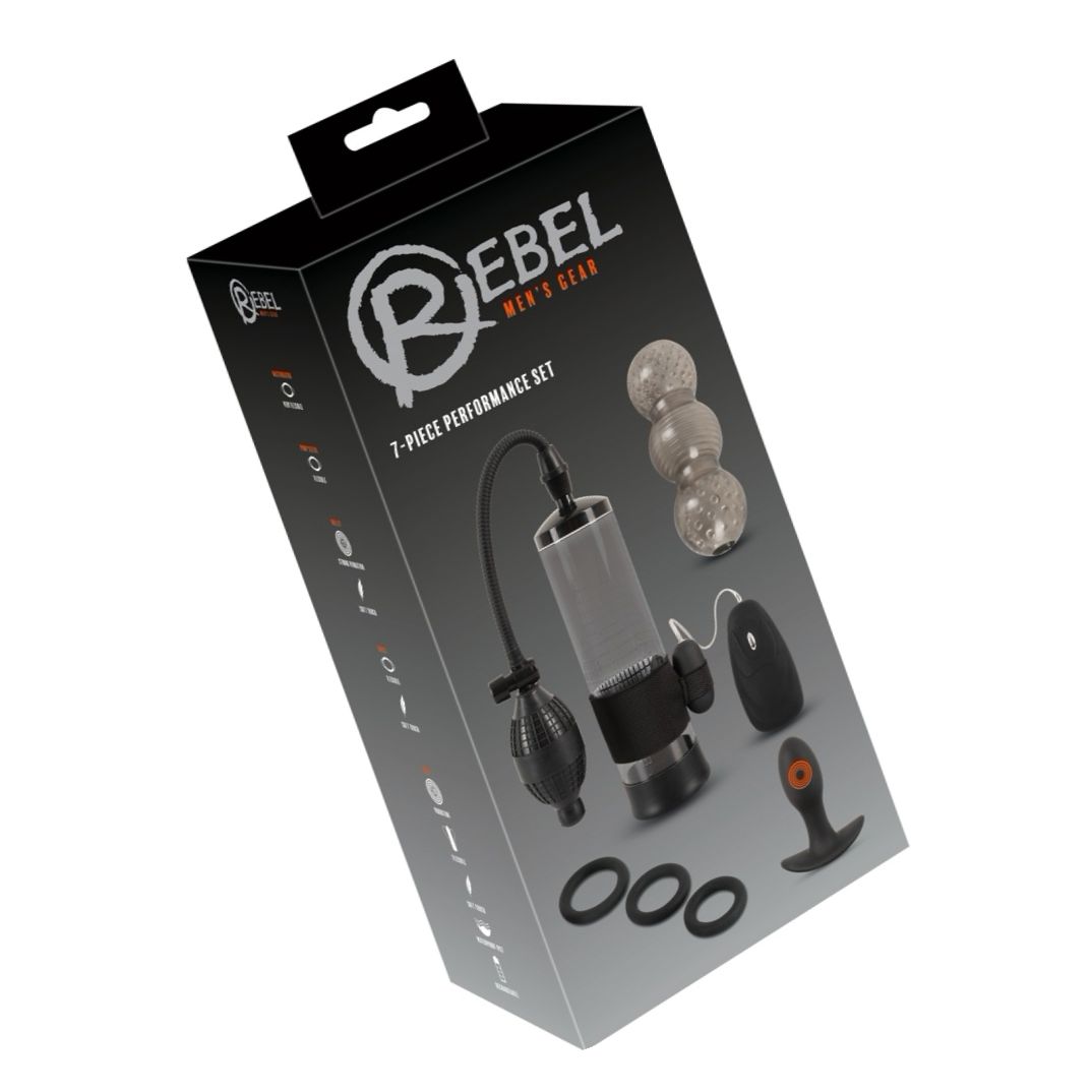 Rebel Set 7-în-1: Pompă Măsurabilă, 20 Moduri Vibrații