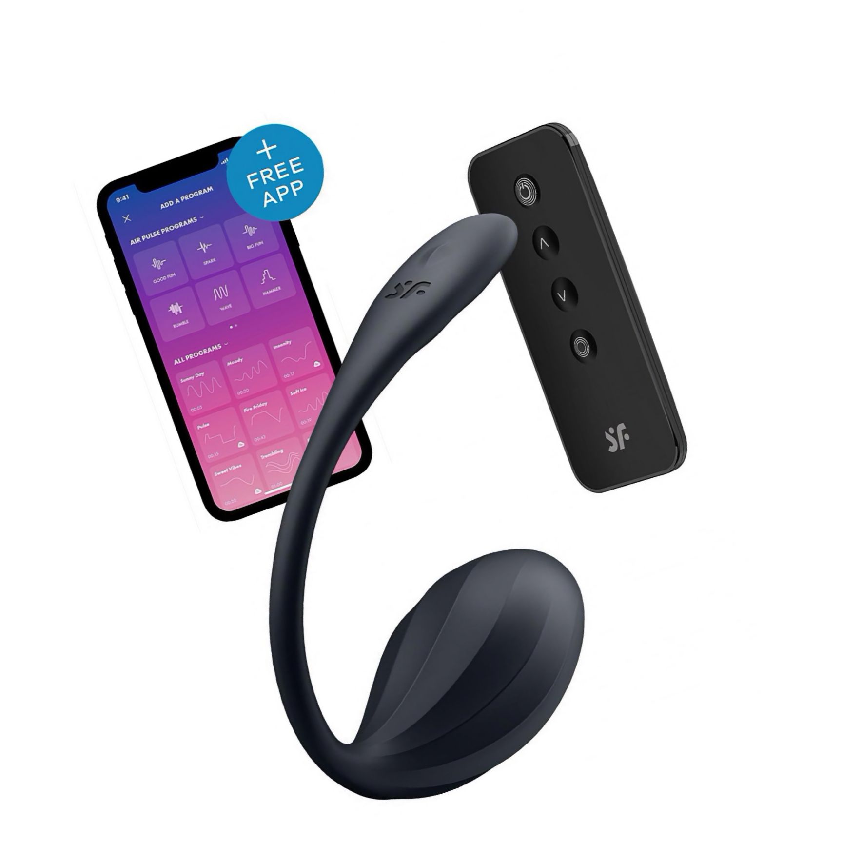 Ribbed Petal Satisfyer — 12 Programe, silicon Moale, Impermeabil Negru