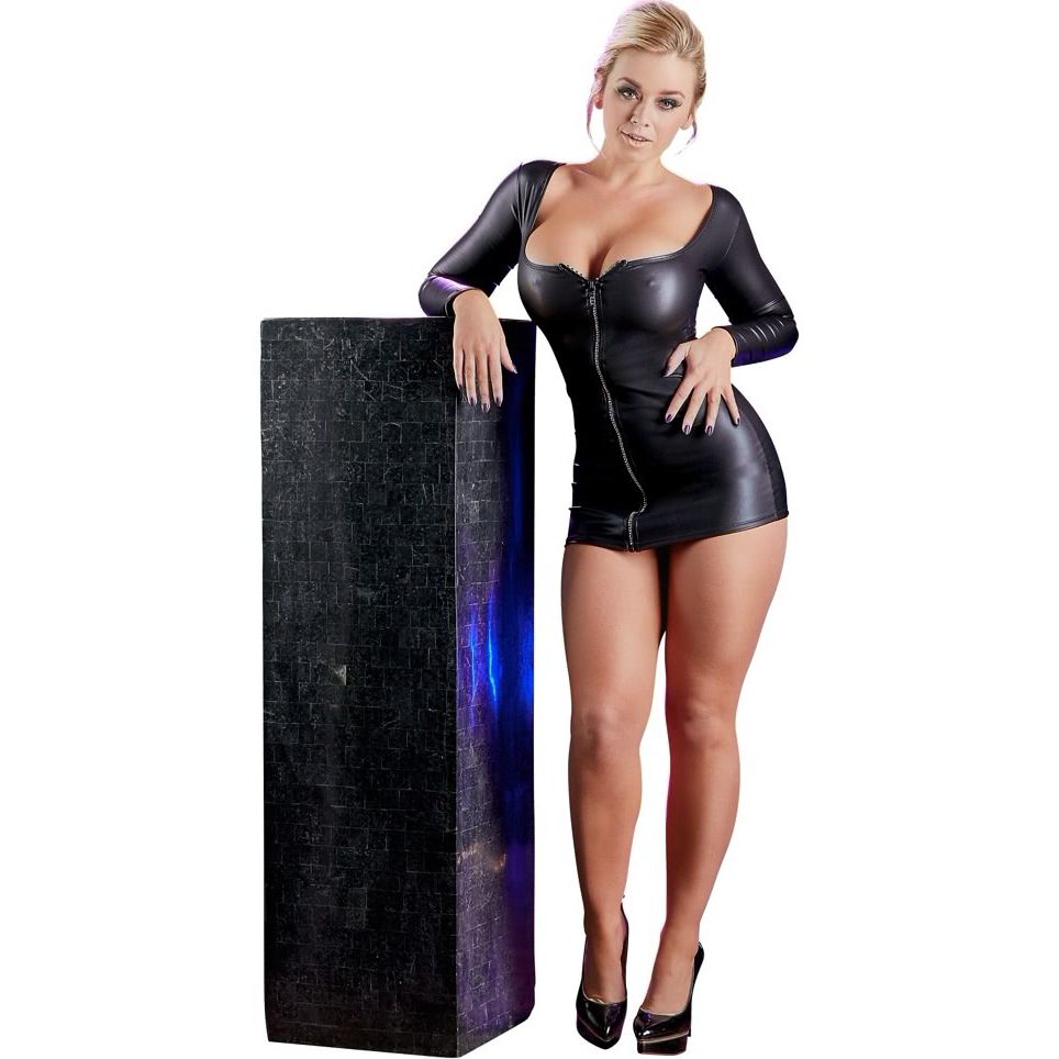 Rochie Cottelli Collection Sparkly Zip Negru