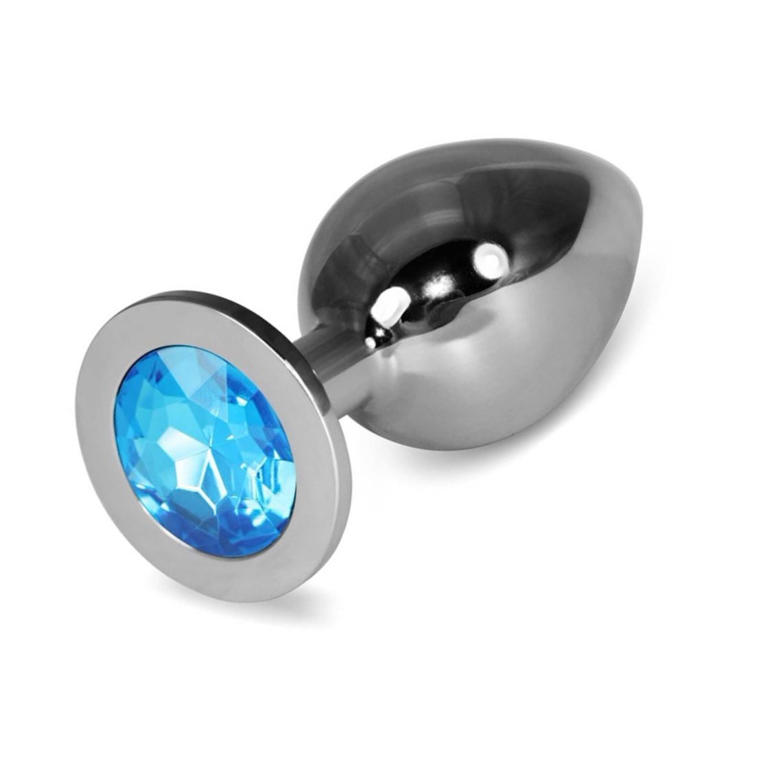 Rosebud Metalic L Lovetoy – Plug Anal cu Bijuterie Albastră