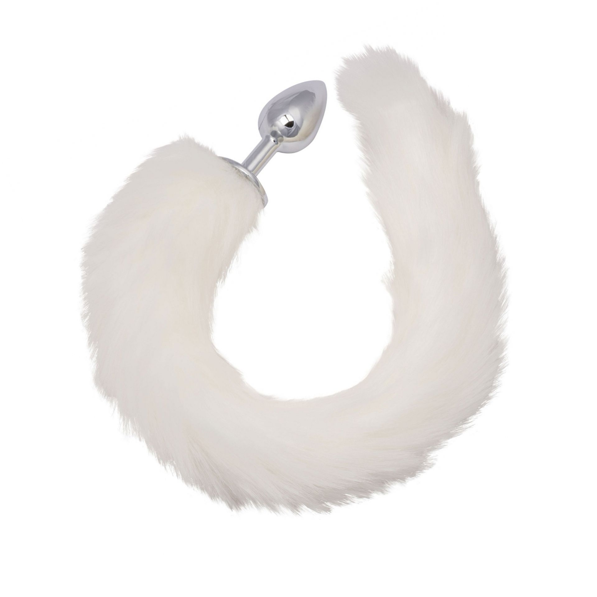 CalExotics Running Wild – Plug Metalic cu Coadă Albă 36.75cm