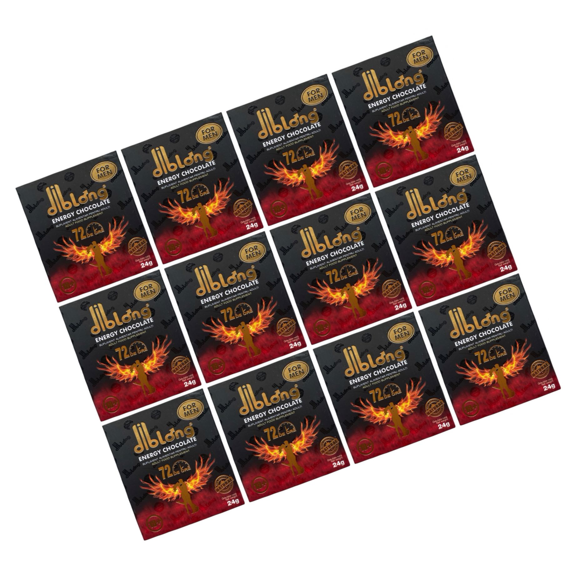 Set 12 x Ciocolata Afrodisiaca Pentru Barbati Diblong 24g