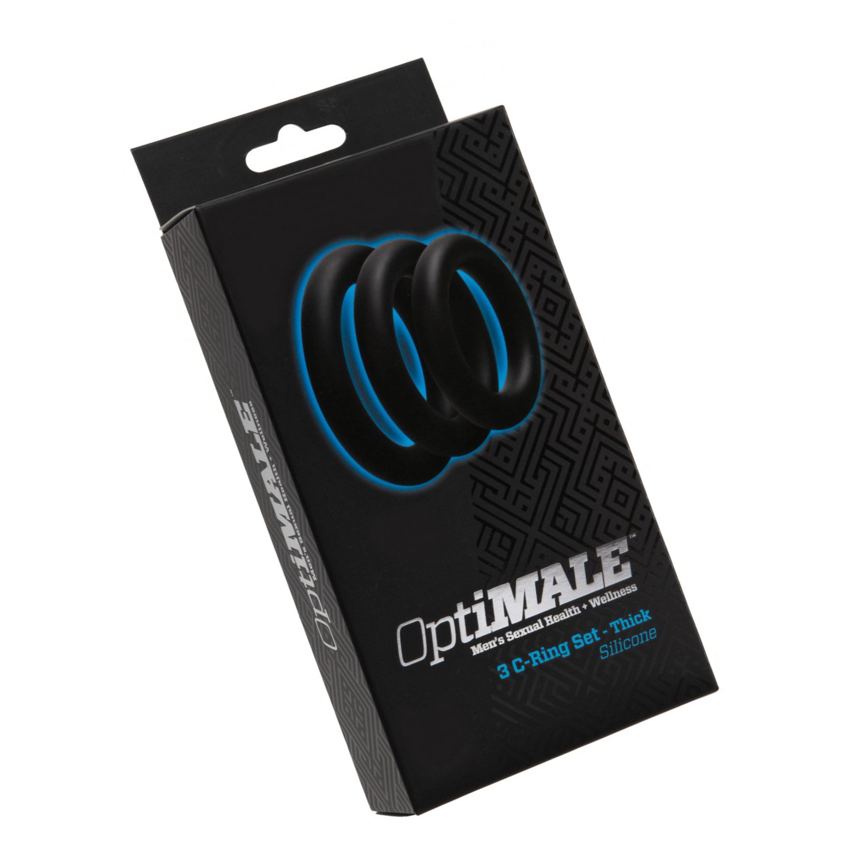 Set 3 inele OptiMALE Thick Negru Thumb 1