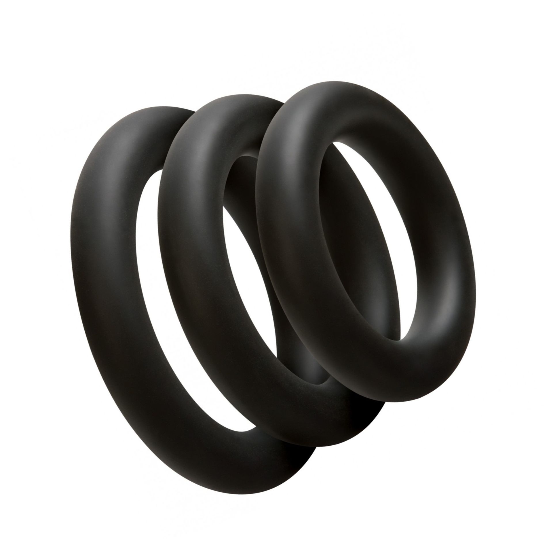 Set 3 inele OptiMALE Thick Negru