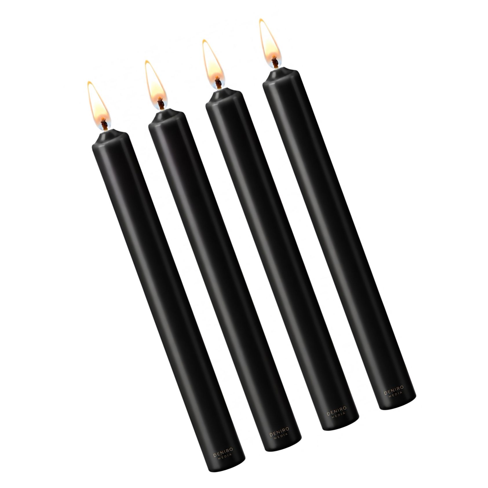 Set 4 Lumânări Negru