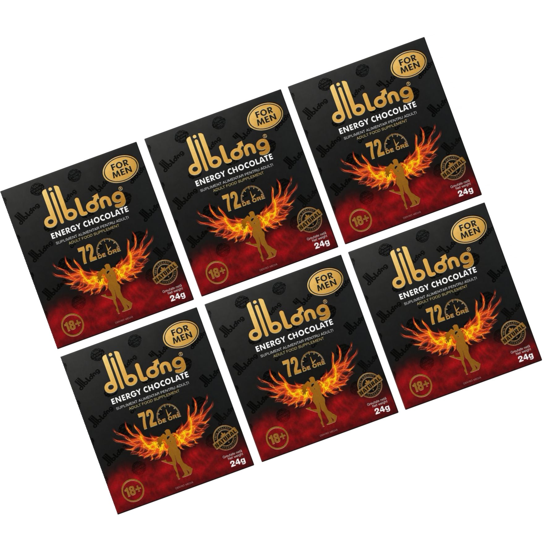 Set 6 x Ciocolată Afrodisiacă Pentru Bărbați Diblong 24g