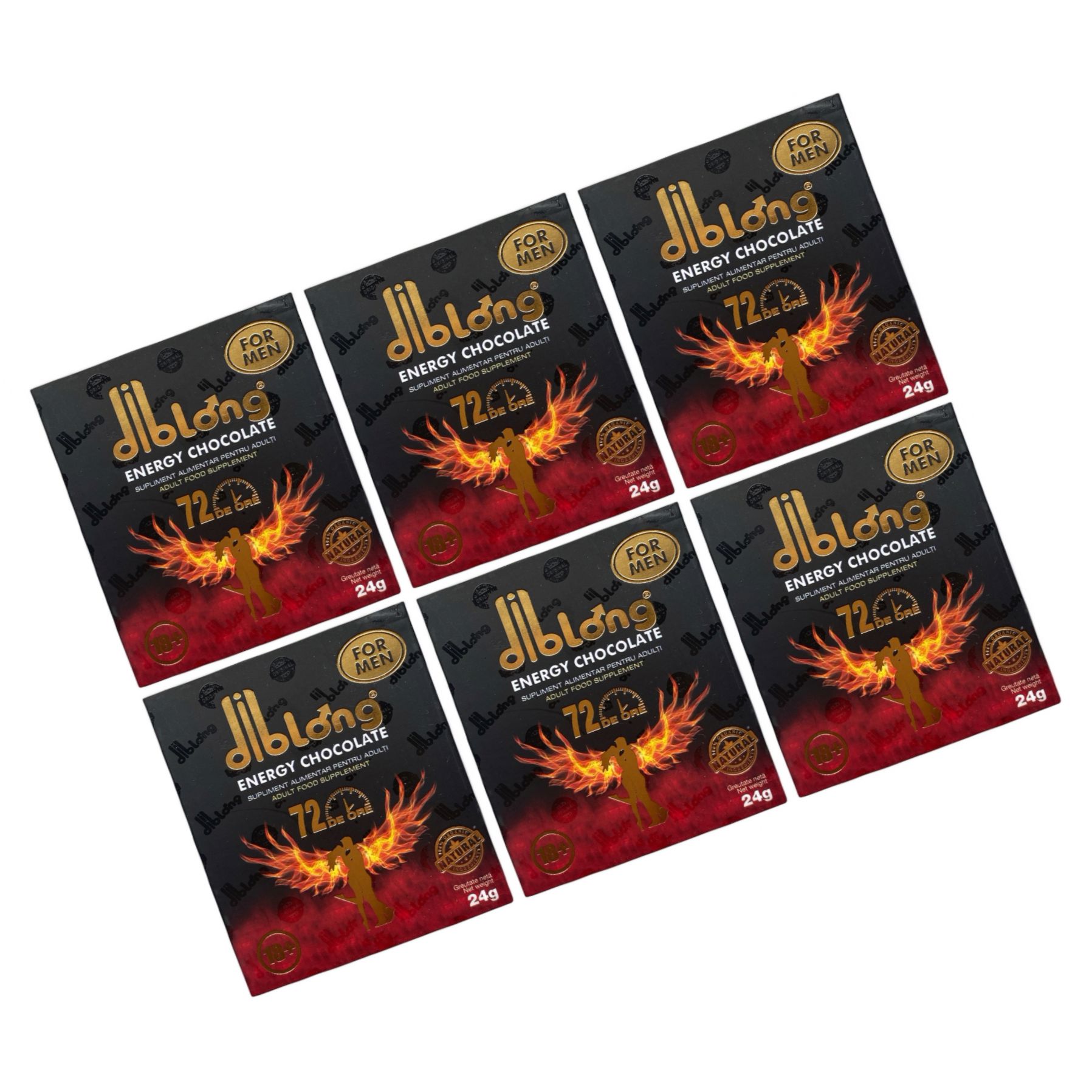 Set 6 x Ciocolata Afrodisiaca Pentru Barbati Diblong 24g