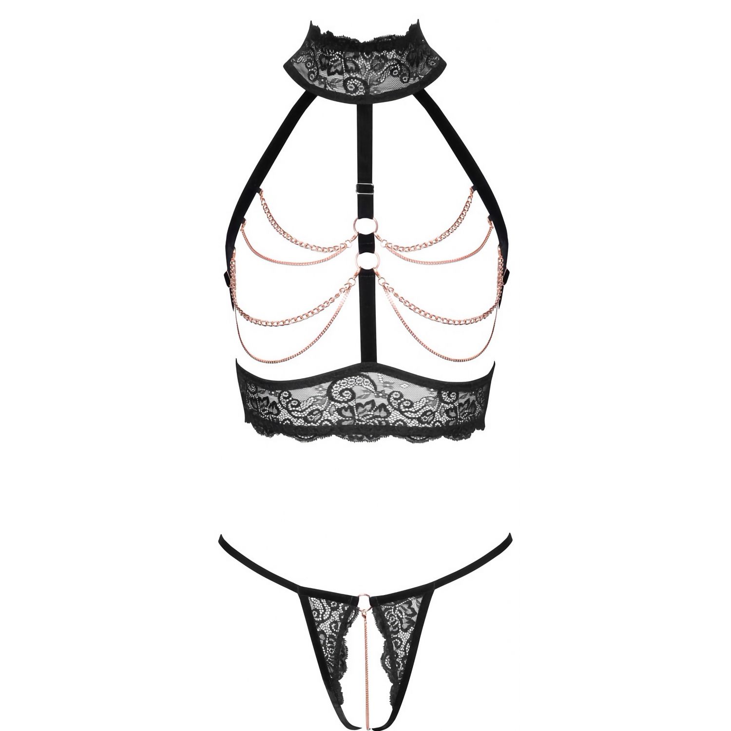 Set Abierta Fina Amethyst Negru