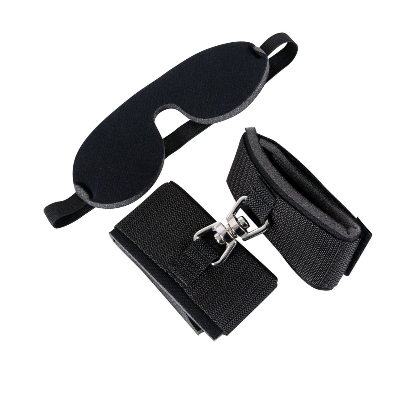 Set Blindfold Handcuffs Negru