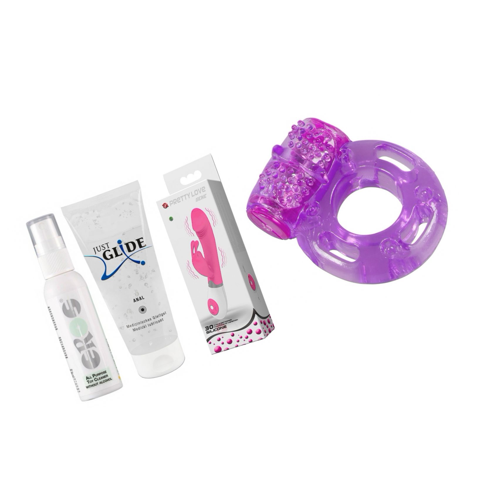 Set Complet Plăcere: Kit Vibrant, Lubrifiant și Igienă
