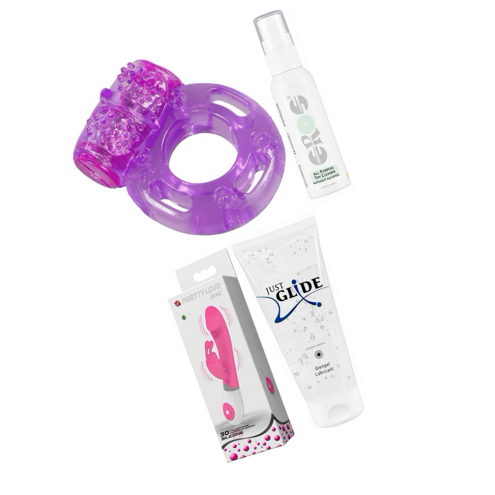 Set Complet Plăcere: Kit Vibrant, Lubrifiant și Igienă