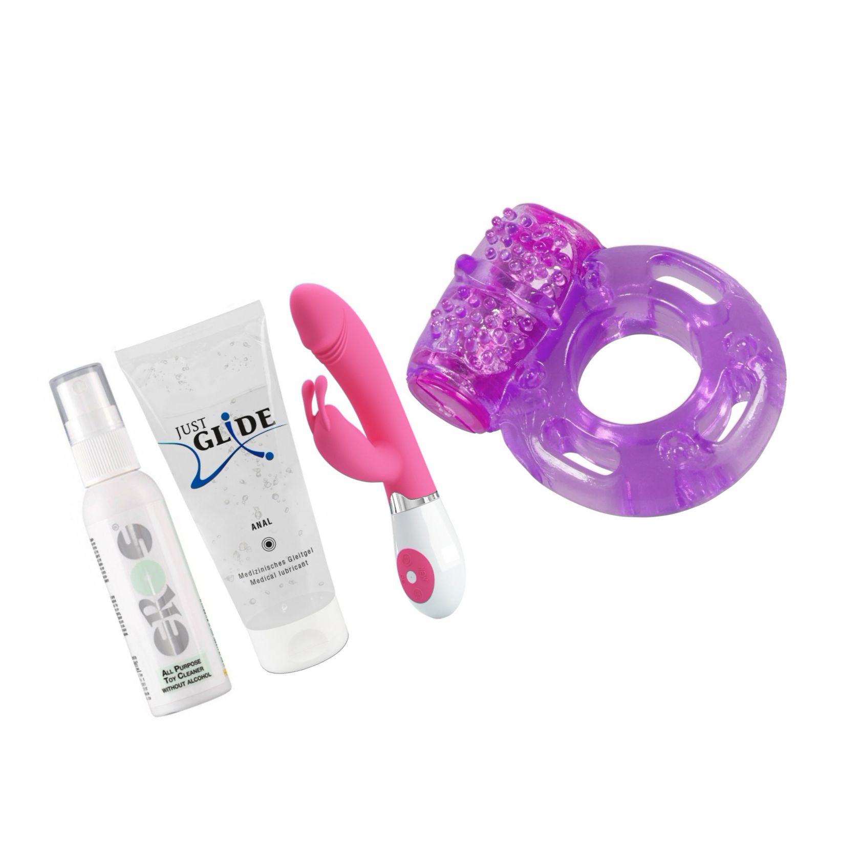 Set Complet Plăcere: Kit Vibrant, Lubrifiant și Igienă