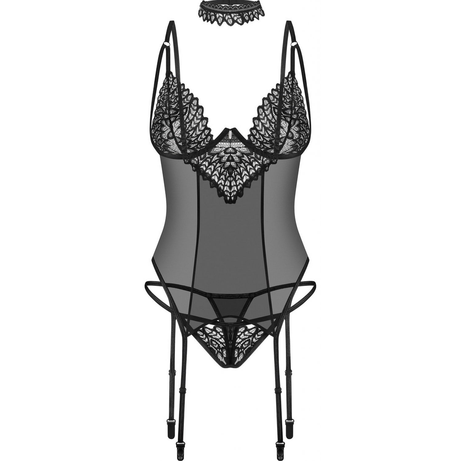 Set Corset Obsessive Donarella Negru