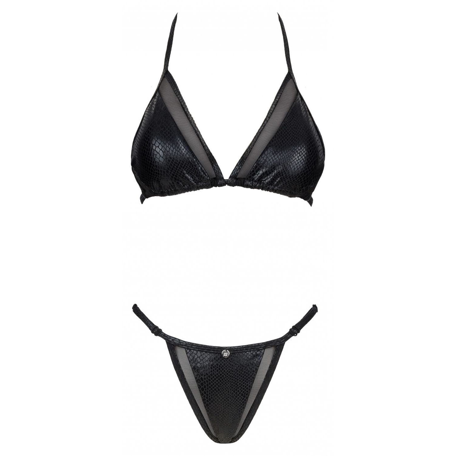 Costum Baie 2 Piese Obsessive Punta Negra Negru