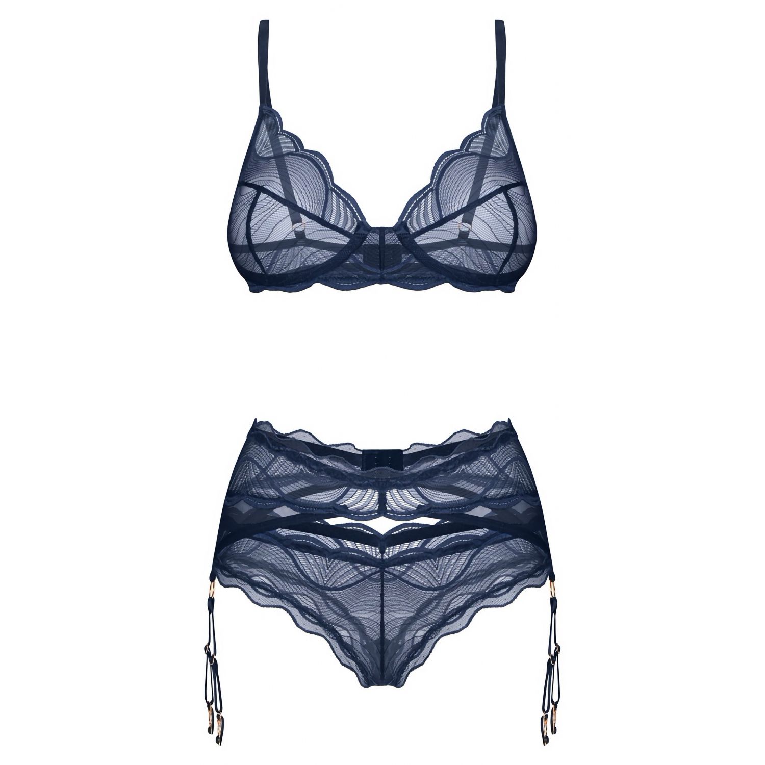 Set Cu Portjartier Obsessive Nightly Albastru