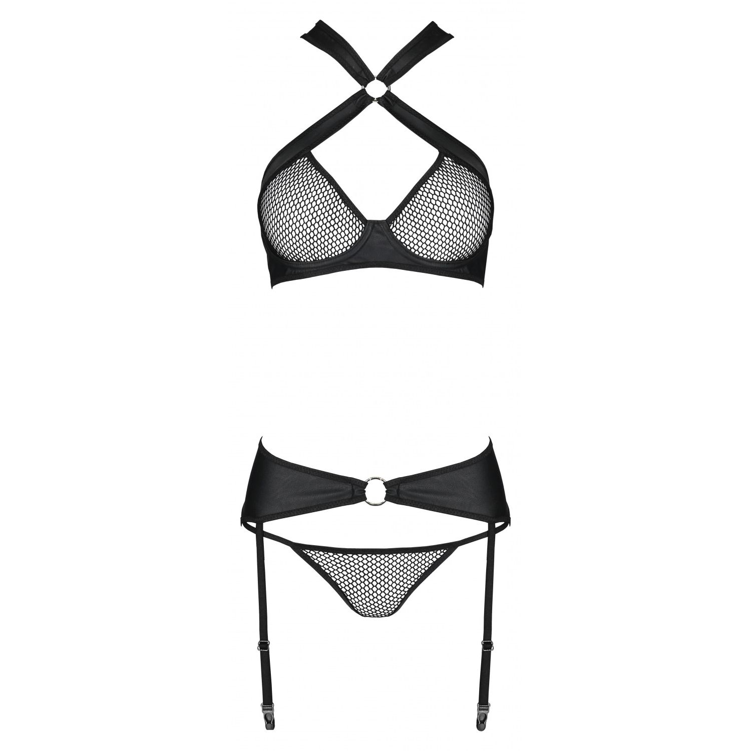 Set Din Piele Passion Amanda Negru