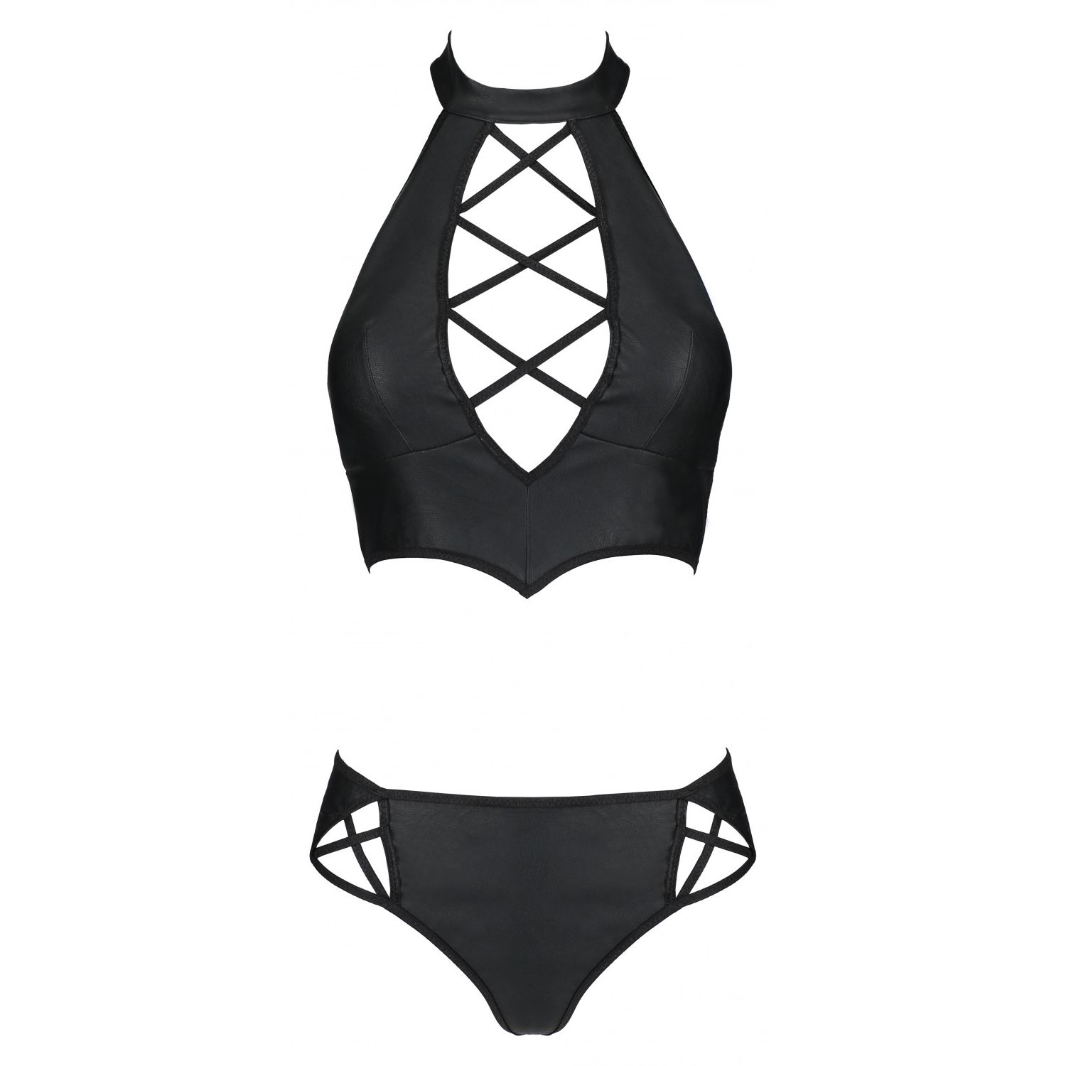 Set Din Piele Passion Nancy Bikini Negru