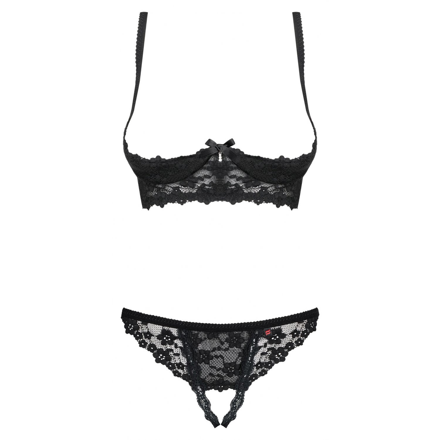Set Fără Cupe Obsessive Letica Negru