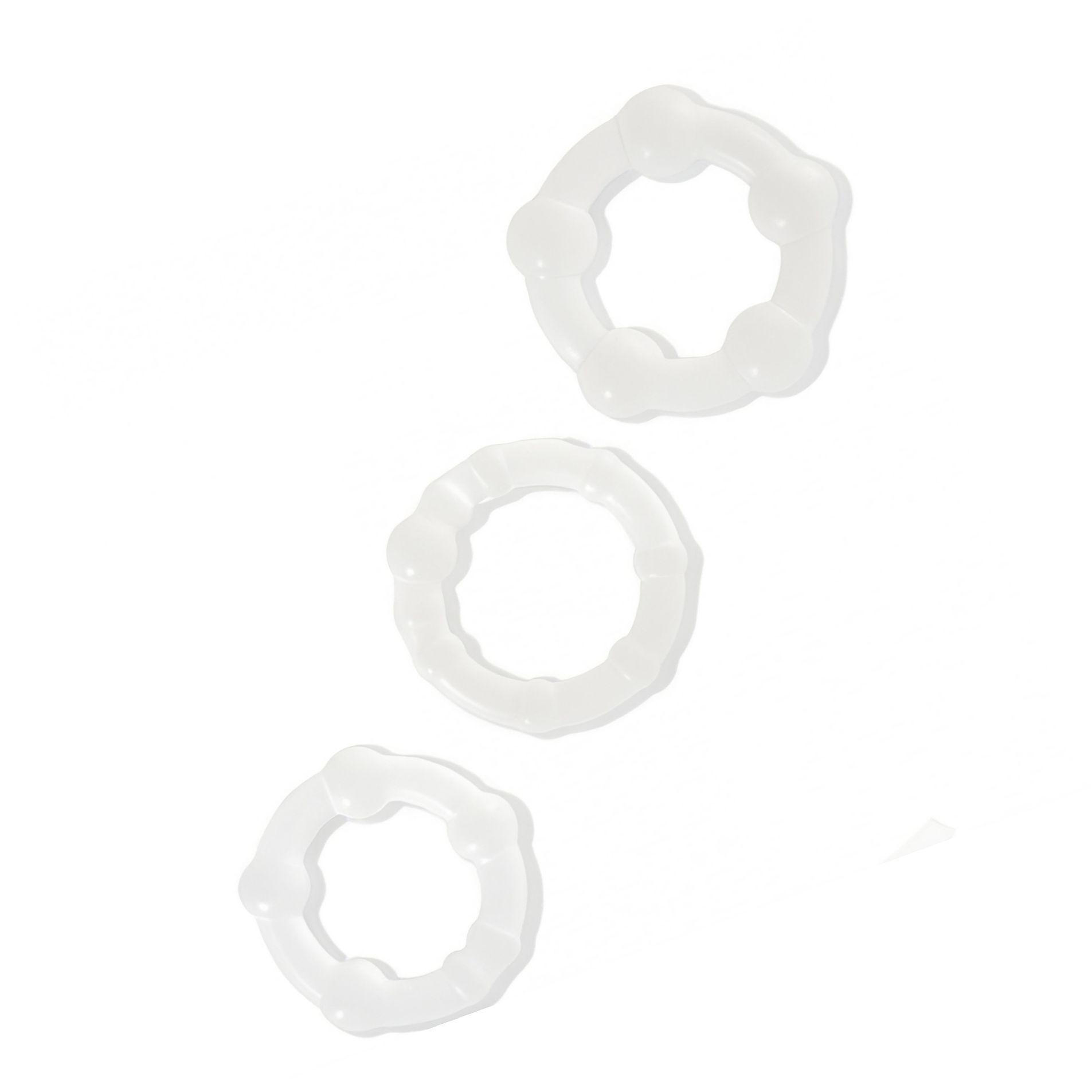 Set Inele Penis Beaded Penisring Transparent