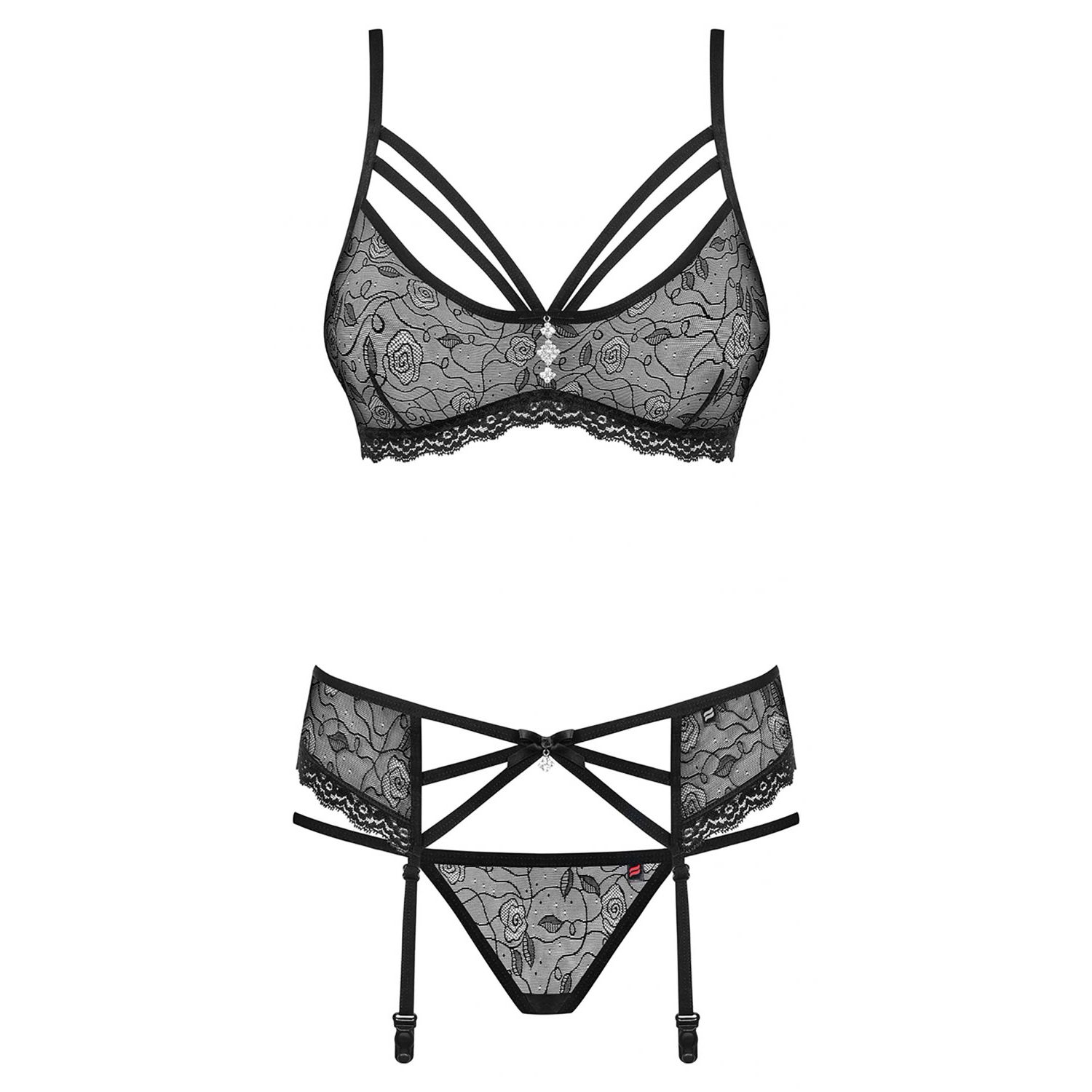 Set Lenjerie Intima Obsessive 818-SEG Negru