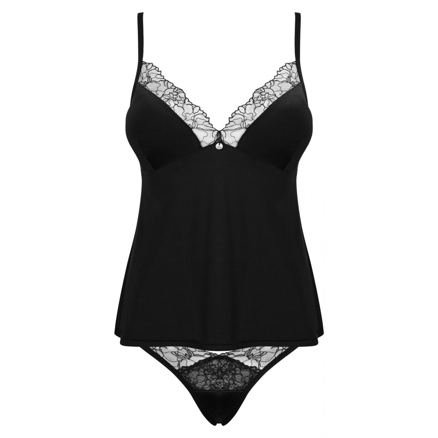 Set Obsessive Bella Rou Top Negru