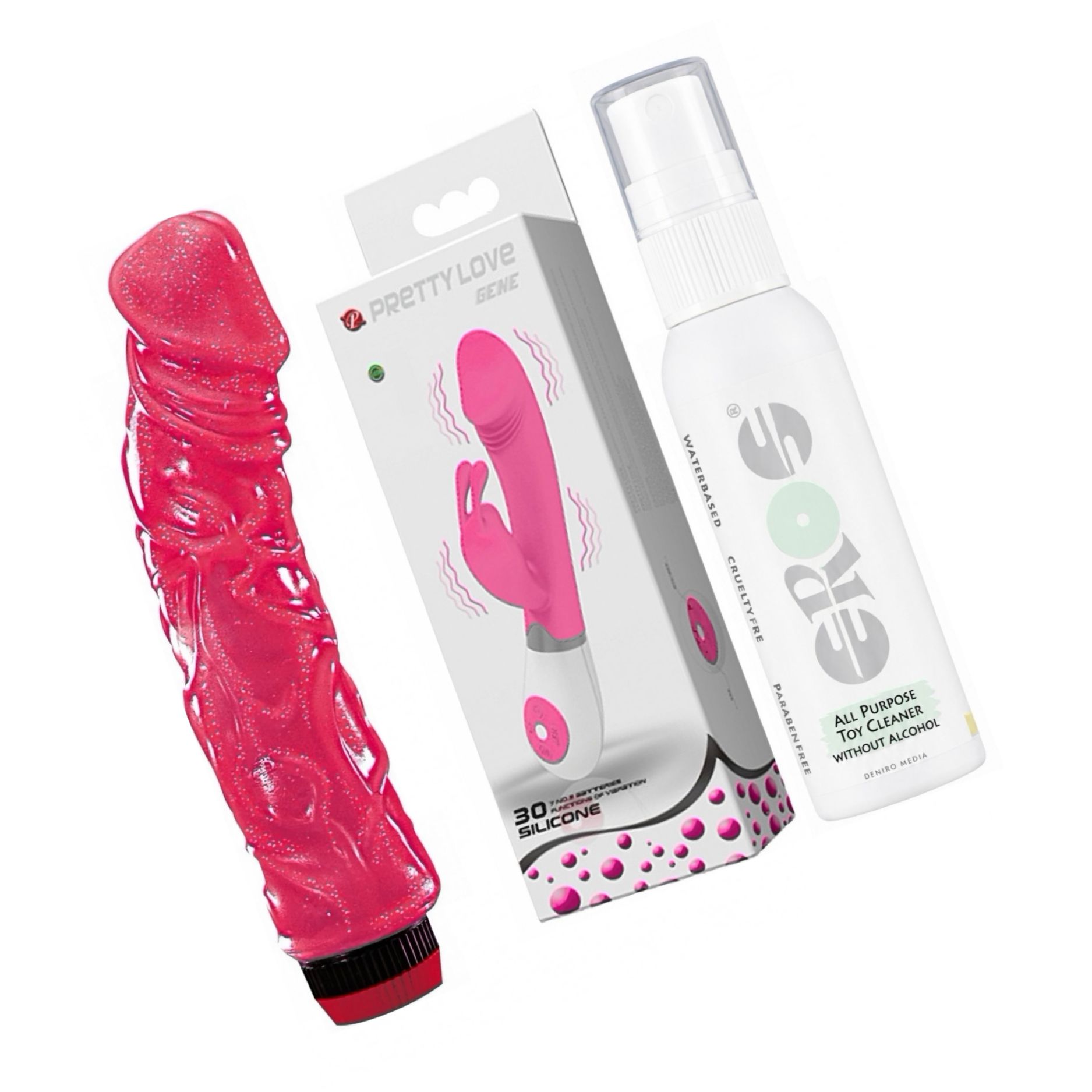 Set Plăcere Intensă — 2 Vibratoare + Spray Igienic