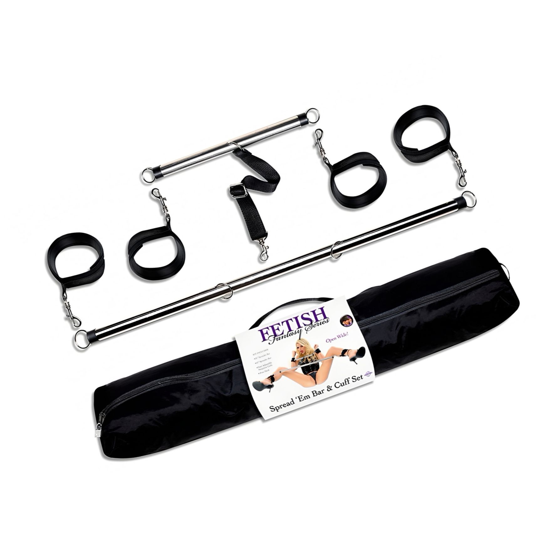 Set Spread-em Bar and Cuff Negru