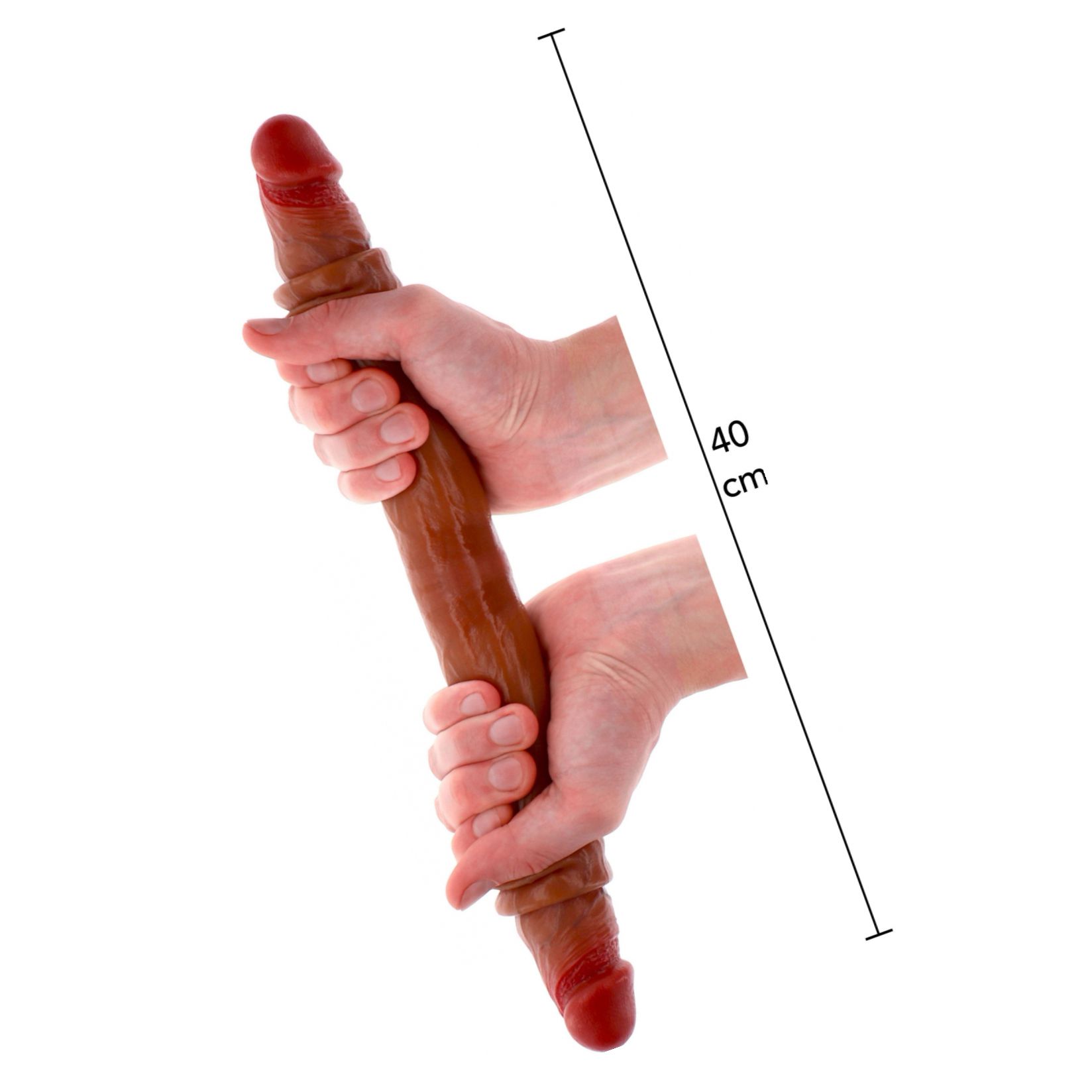 Silicone Foreskin D-Dong 40 cm Caramel Skin Tone