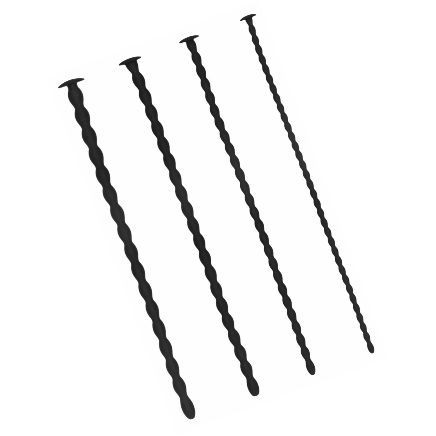 Silicone Spiral Plug Set Advanced Urethral Sounding Negru