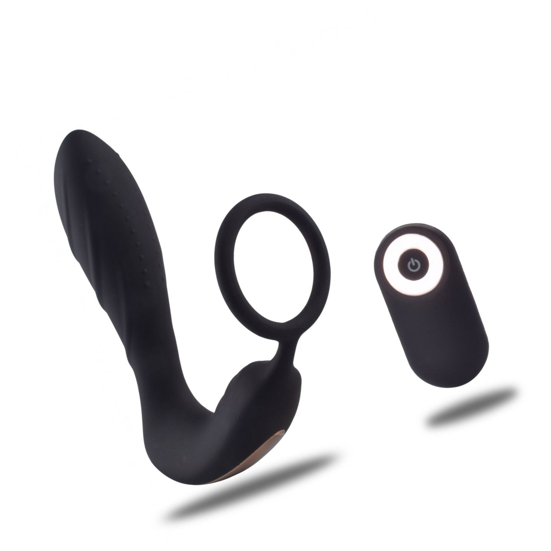 Stimulator Prostatic cu Inel Penian Toyz4lovers — Vibrație Negru