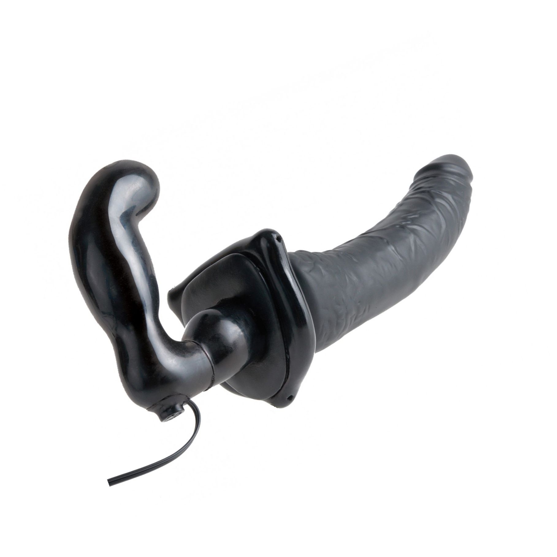 Strap-On Deluxe Vibrating Negru