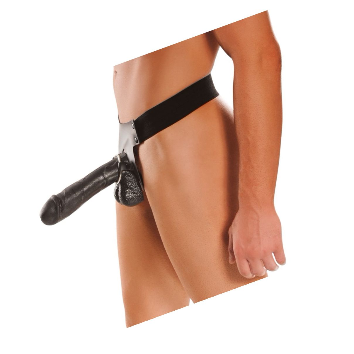 Strap-on Hollow 25cm Negru