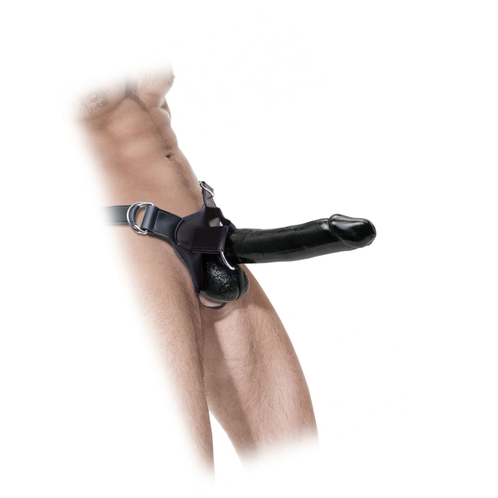 Strap-On Hollow 30cm Negru