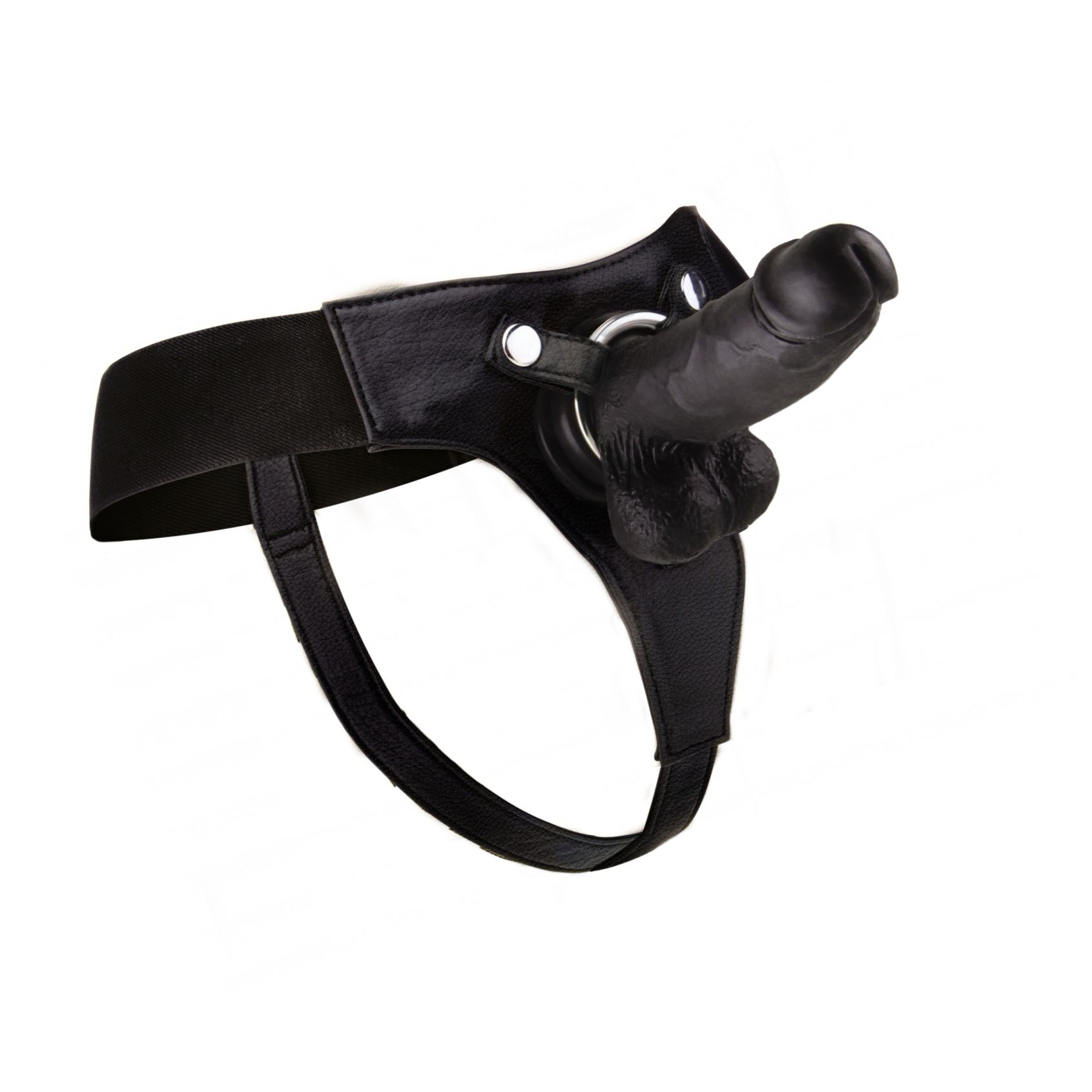 Strap-On Realistic - 8 Inch Negru