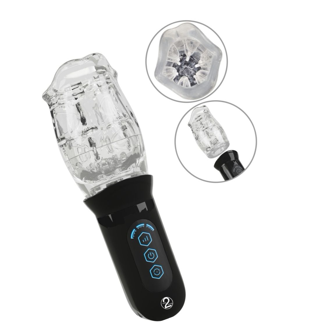 STROKER Masturbator Rotativ Transparent 4 Moduri