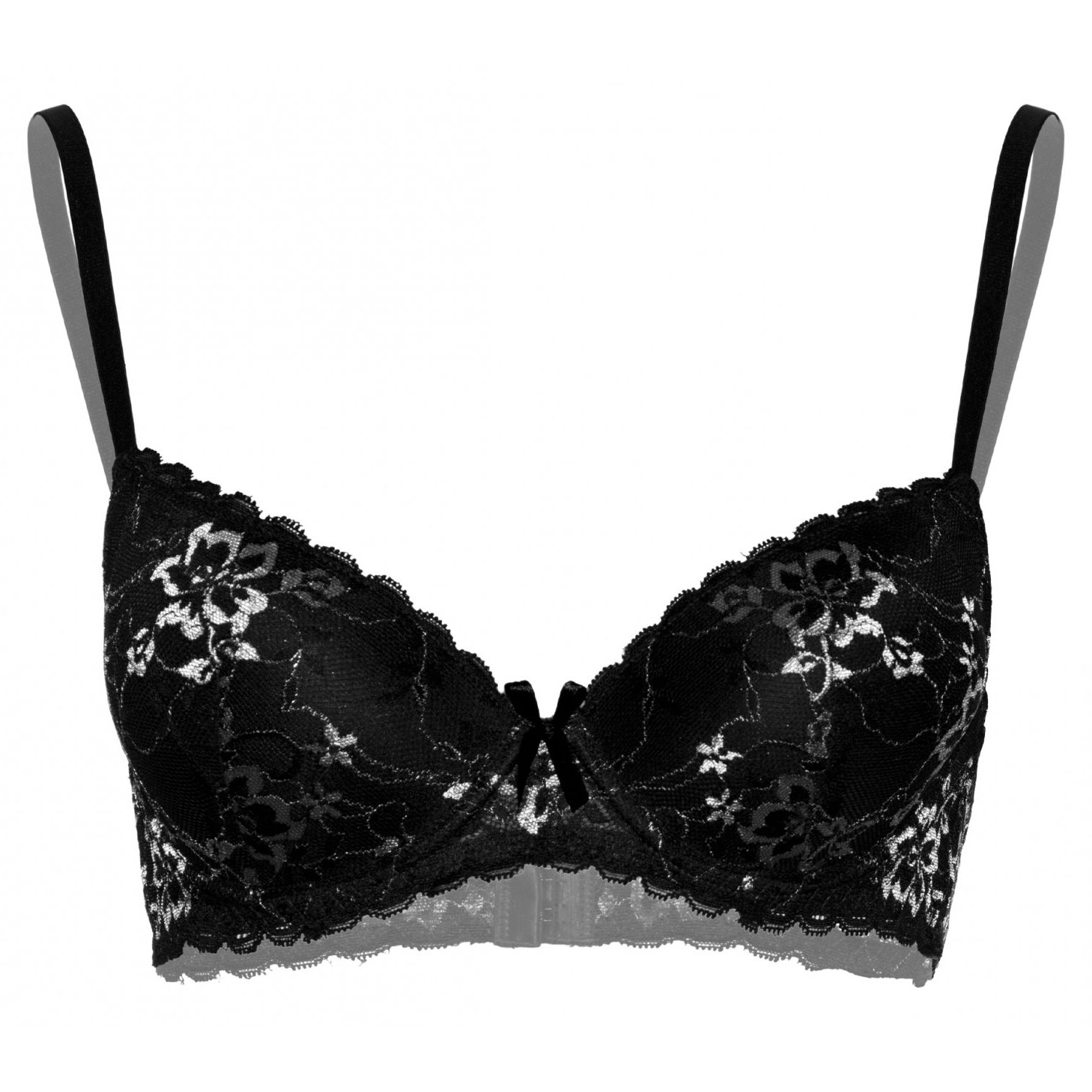 Sutien Daring Intimates Demi Piece Floral Lace Negru