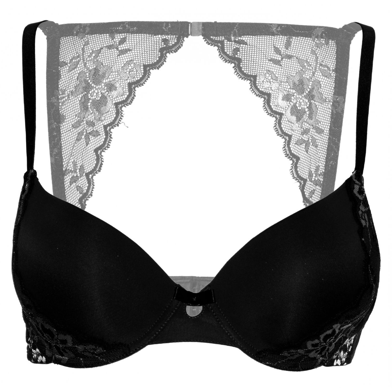 Sutien Daring Intimates Push-up Lace Racerback Negru