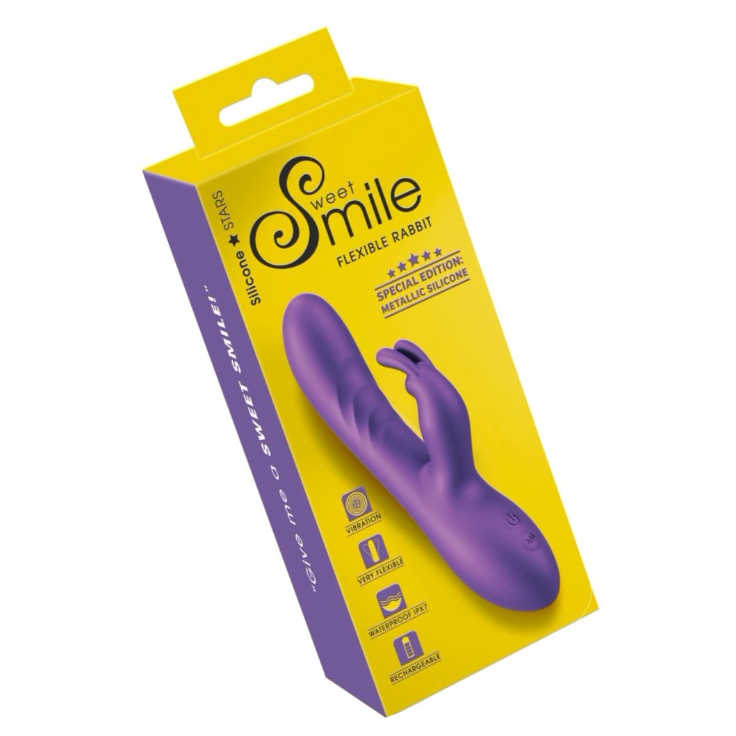 Sweet Smile Flexible Rabbit 18.3 cm — 24 Moduri, Reîncărcabil