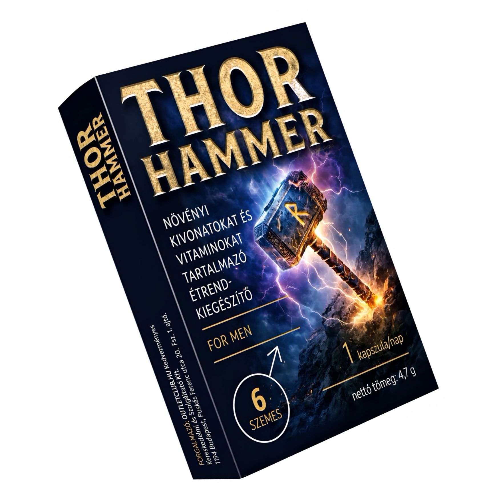 Thor Hammer Pills 6 Capsule Potență și Vigoare