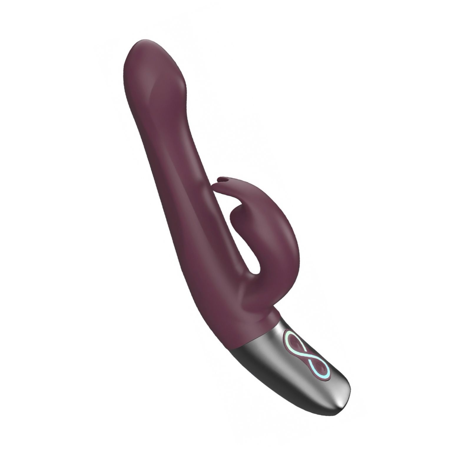 Titanz NMC 21.5cm — 10 Vibrații + 10 Rotații, Reîncărcabil Roșu