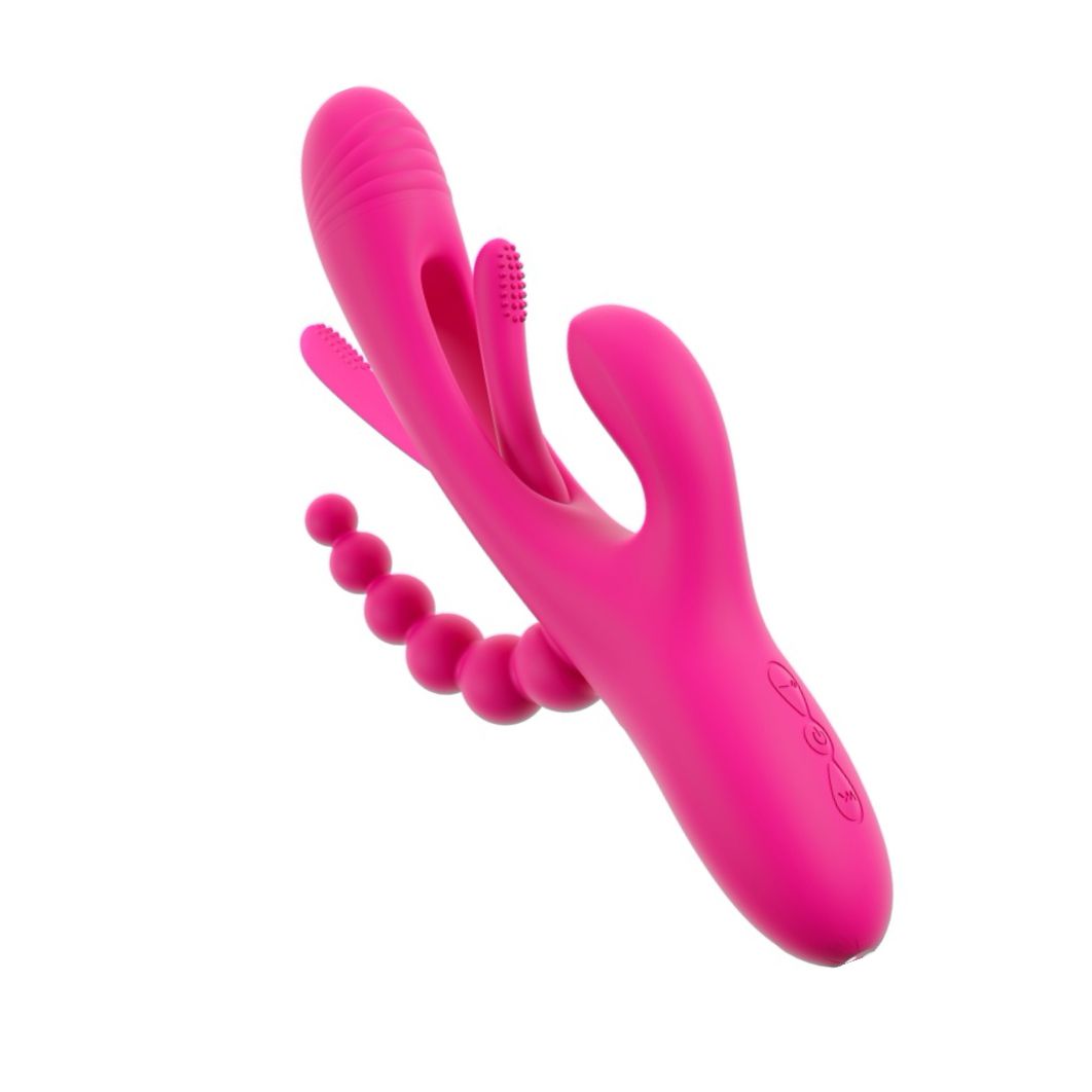 Triple Vibe Flicking – 3 Motoare, 7 Viteze, Reîncărcabil Roz