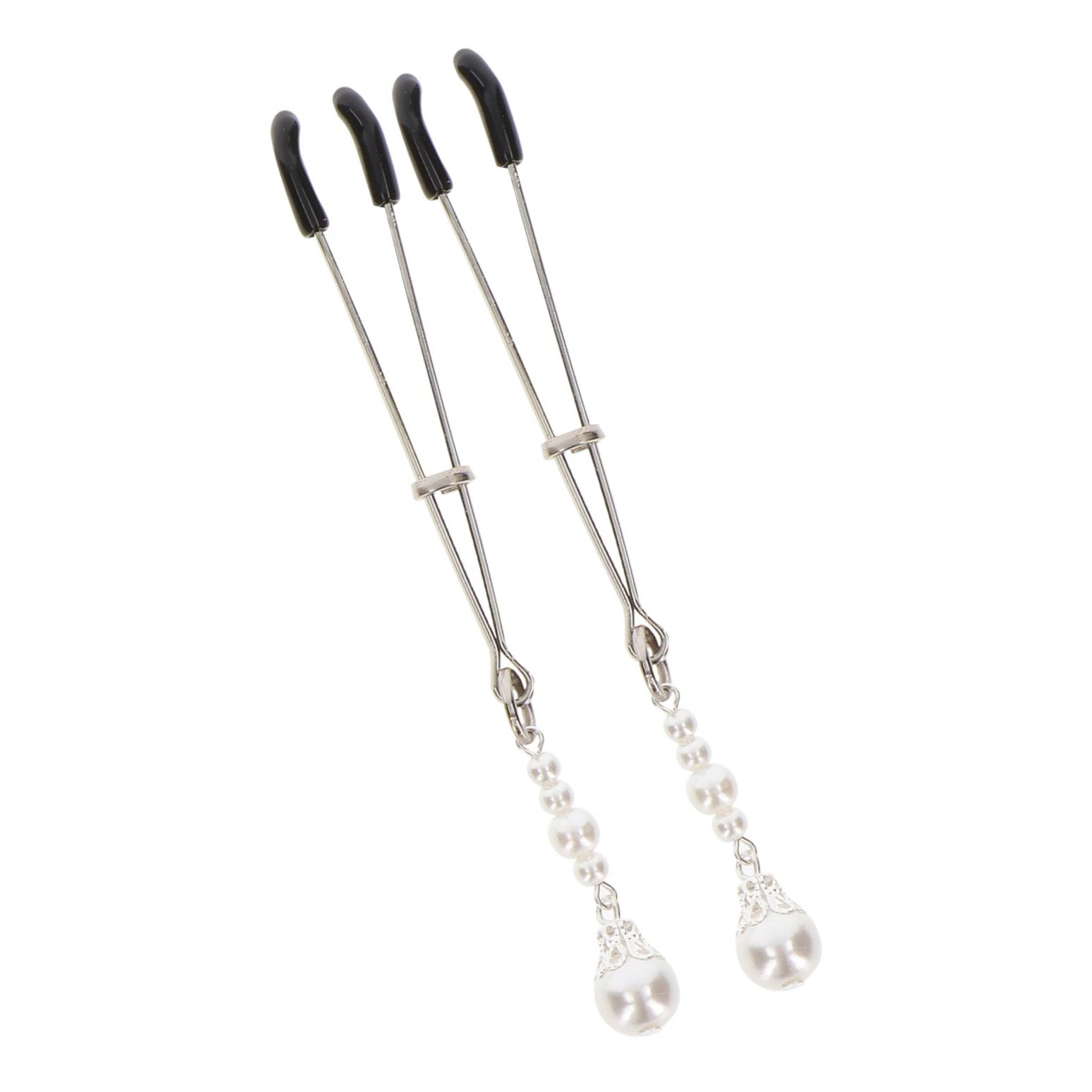 Tweezers With Pearls Argintiu