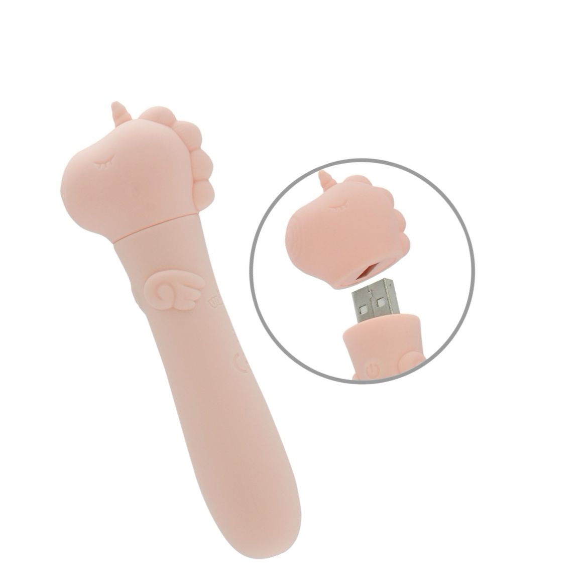 Unihorn Mini Vibrator USB 10 Moduri, Reîncărcabil 14.3 cm