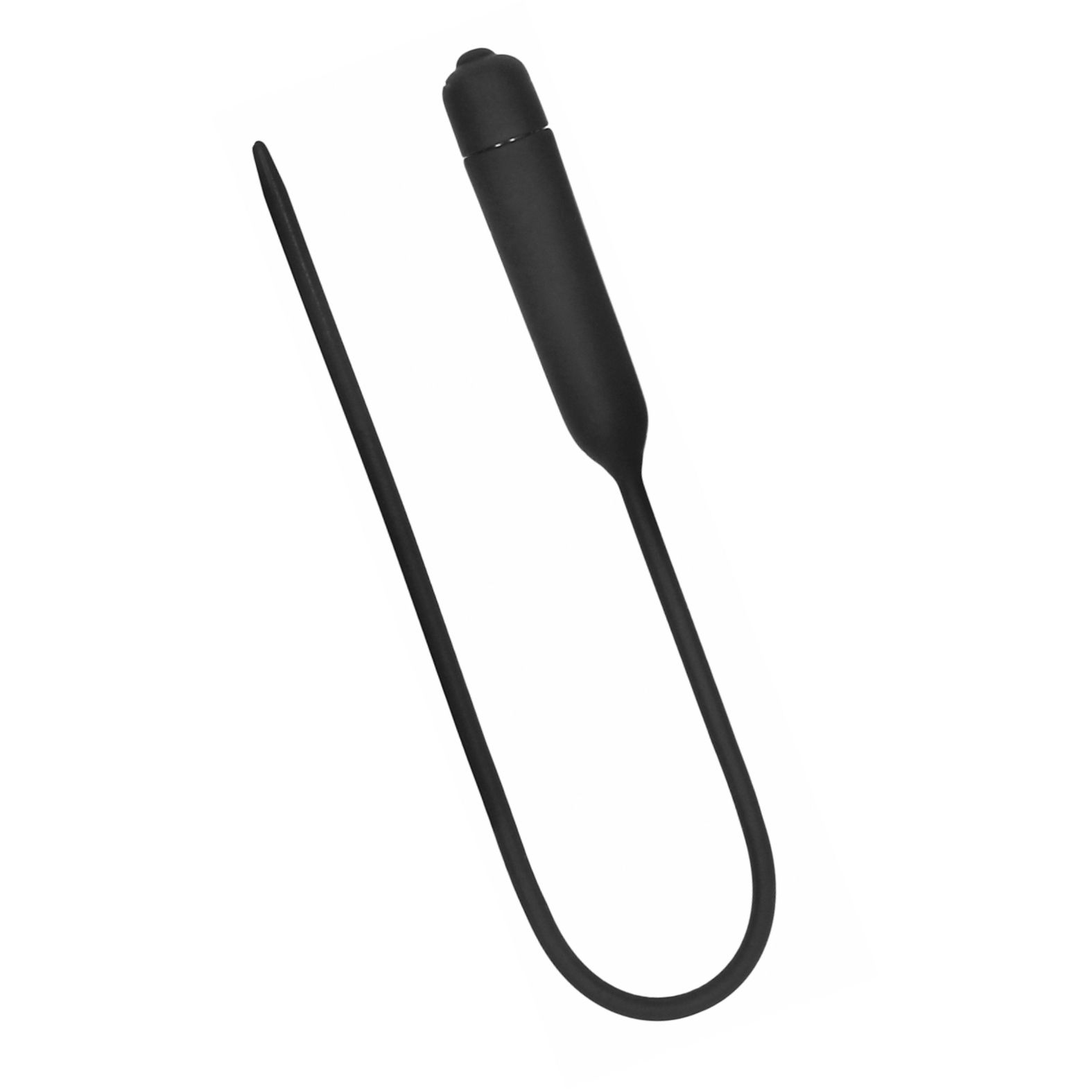 Vibrating Plug Extra Long Urethral Sounding Negru