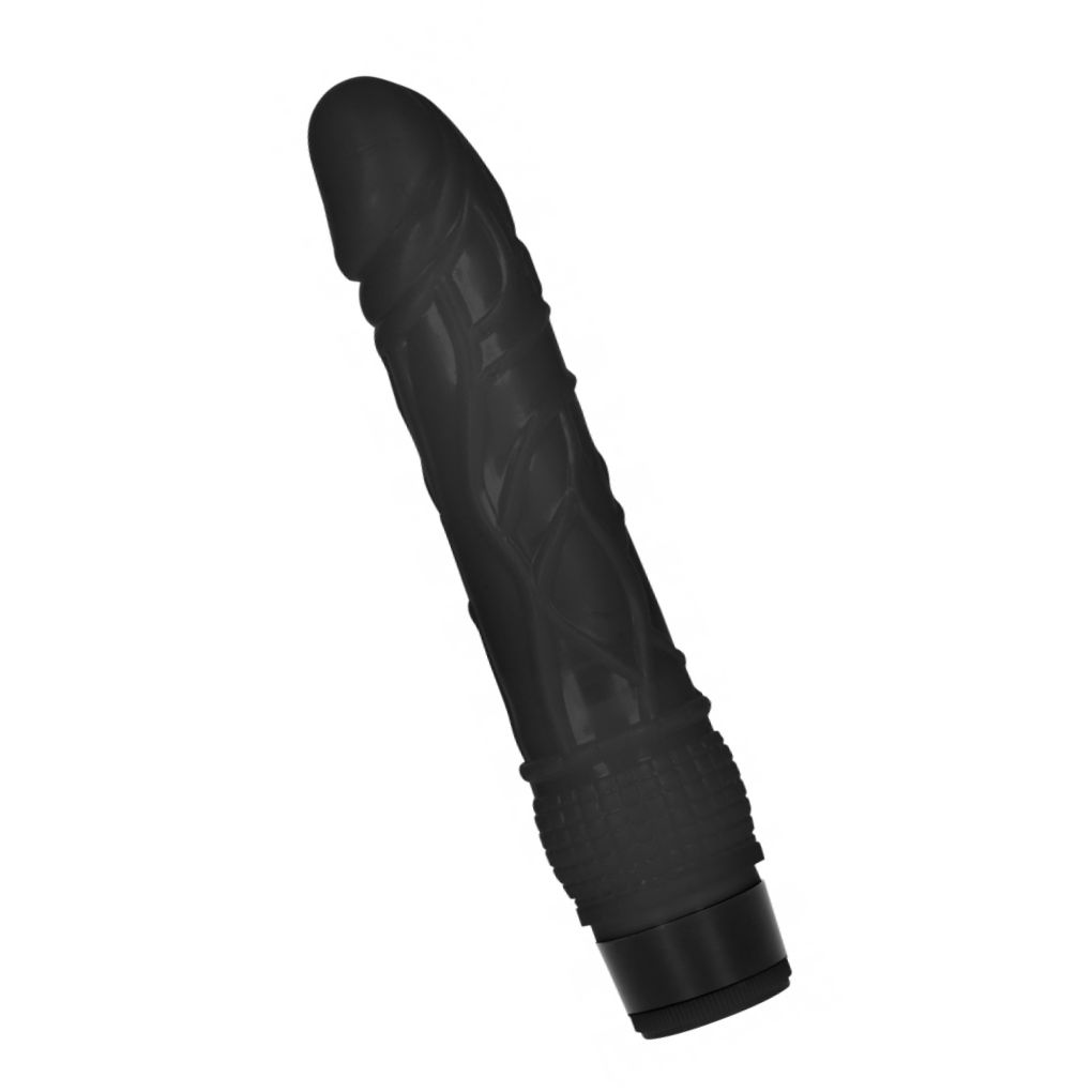 Vibrator 20.3cm Thin Realistic Negru