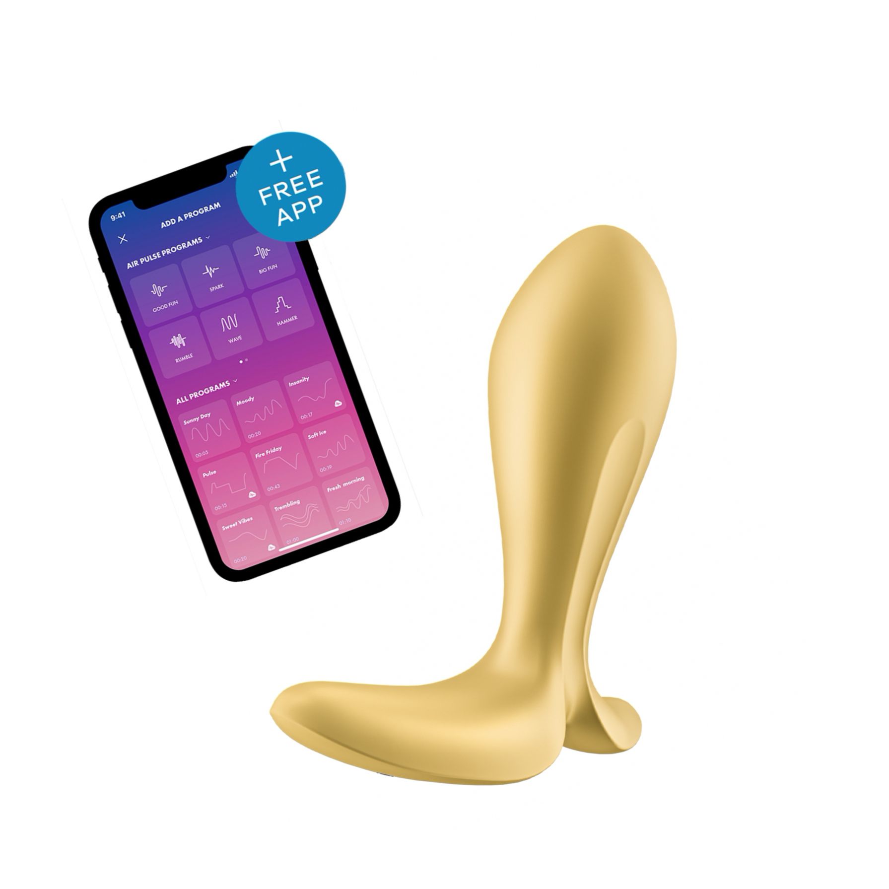 Vibrator Anal Satisfyer Intensity Plug Auriu